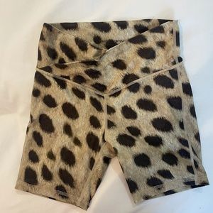 WeWoreWhat Leopard splice bike shorts
